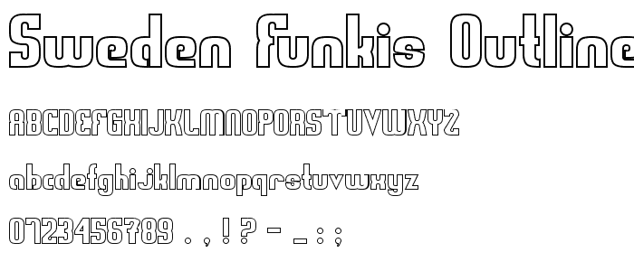 Sweden Funkis Outlined font